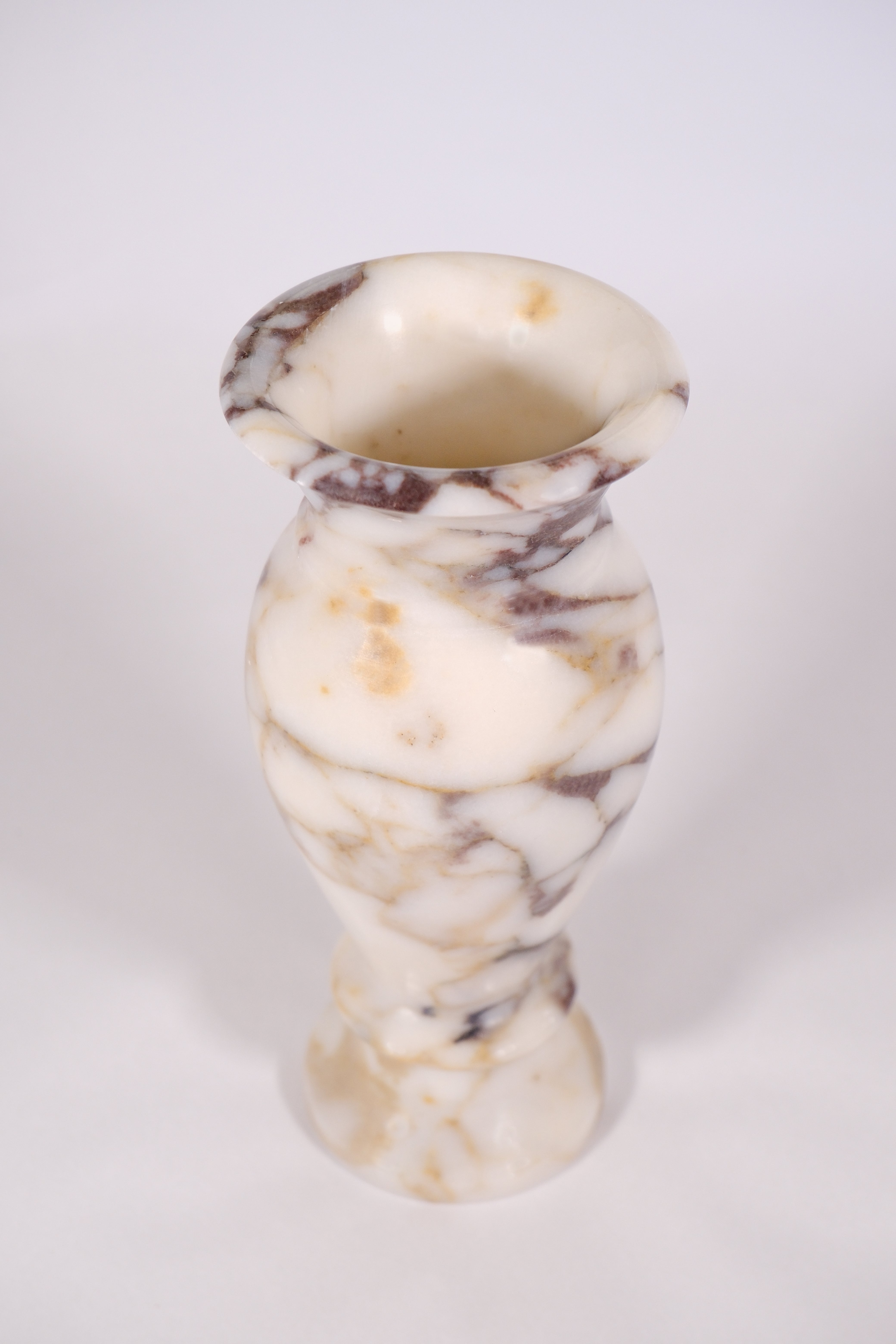 Tall Calacatta Viola Marble Vase – Handcrafted Natural Stone Decor