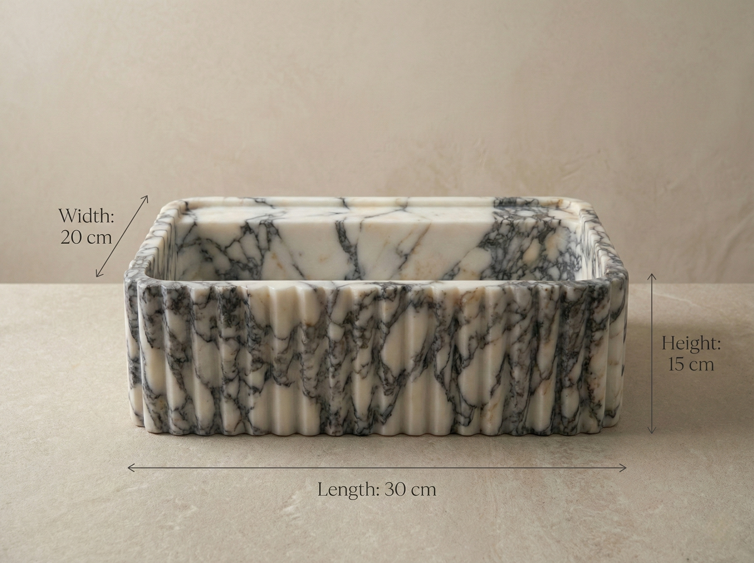 rectangular marble sink dimensions 30x20x15 cm vessel sink technical drawing