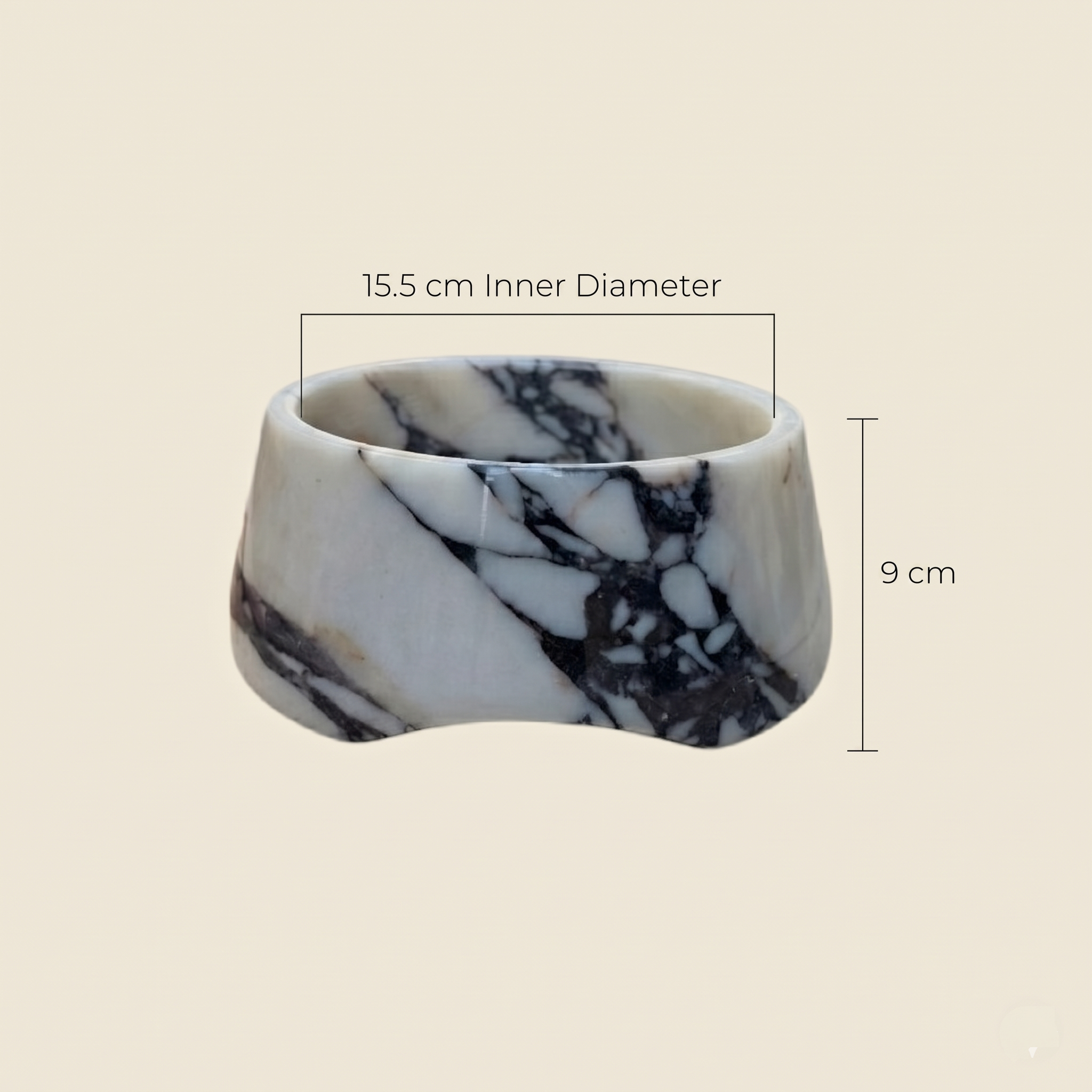 Calacatta Viola Marble Dog Bowl – Luxury Stone Pet Bowl | Petra Vera
