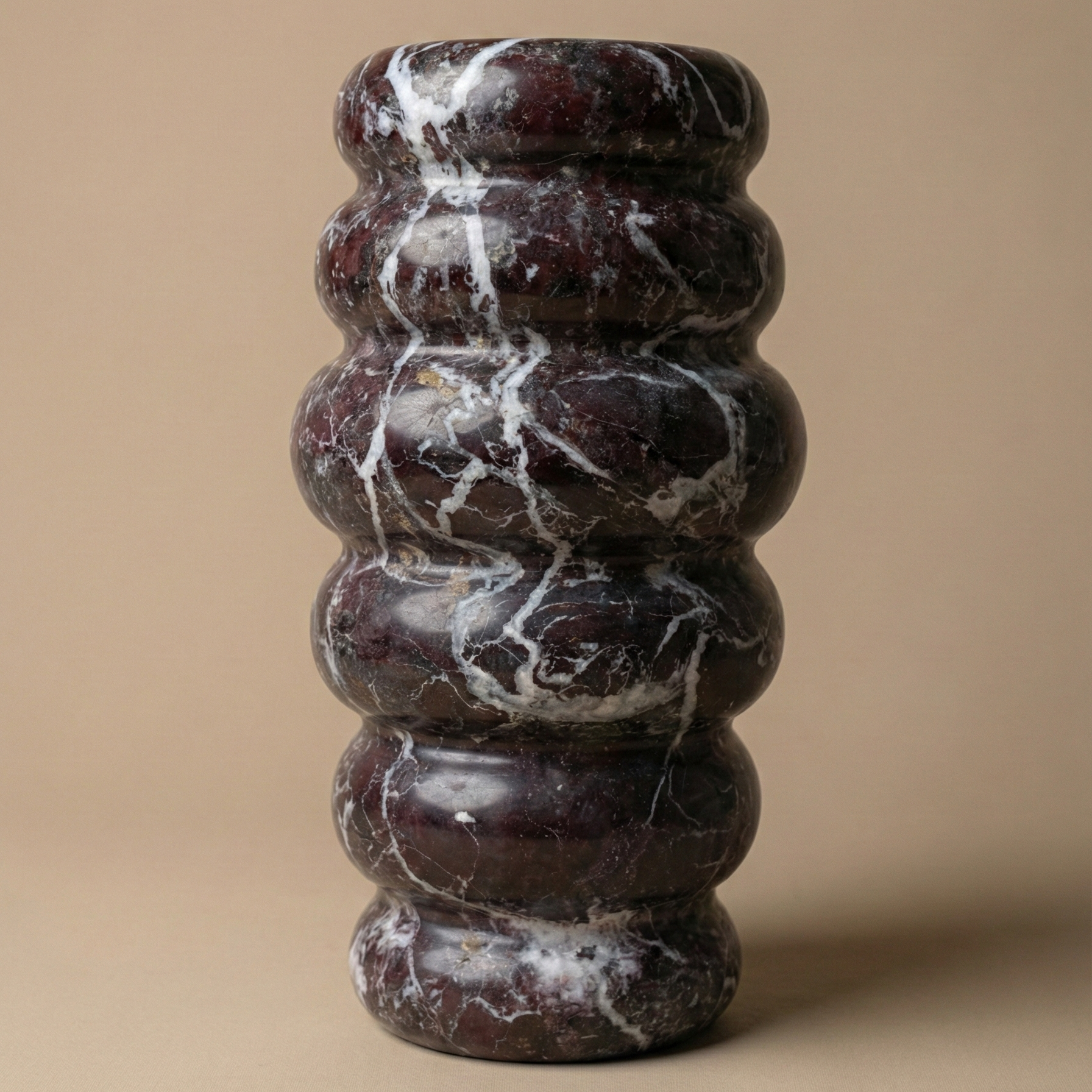 Rosso Levanto marble vase luxury burgundy stone decorative vase modern interior