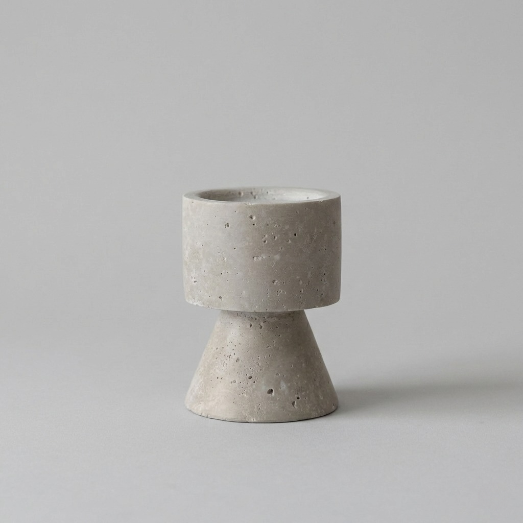 small travertine candle holder minimalist design