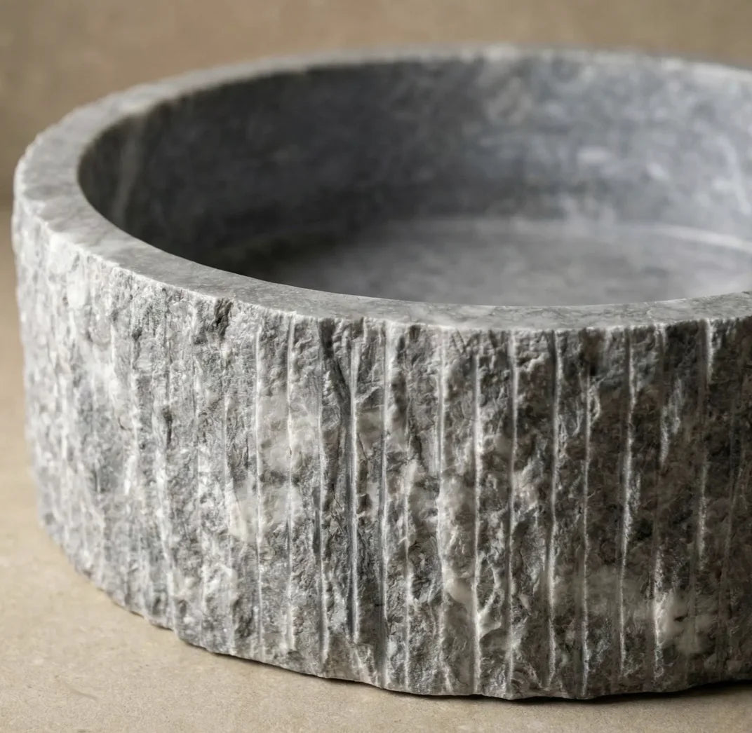 Custom Dark Grey Marble Vessel Sink – Jill Akers