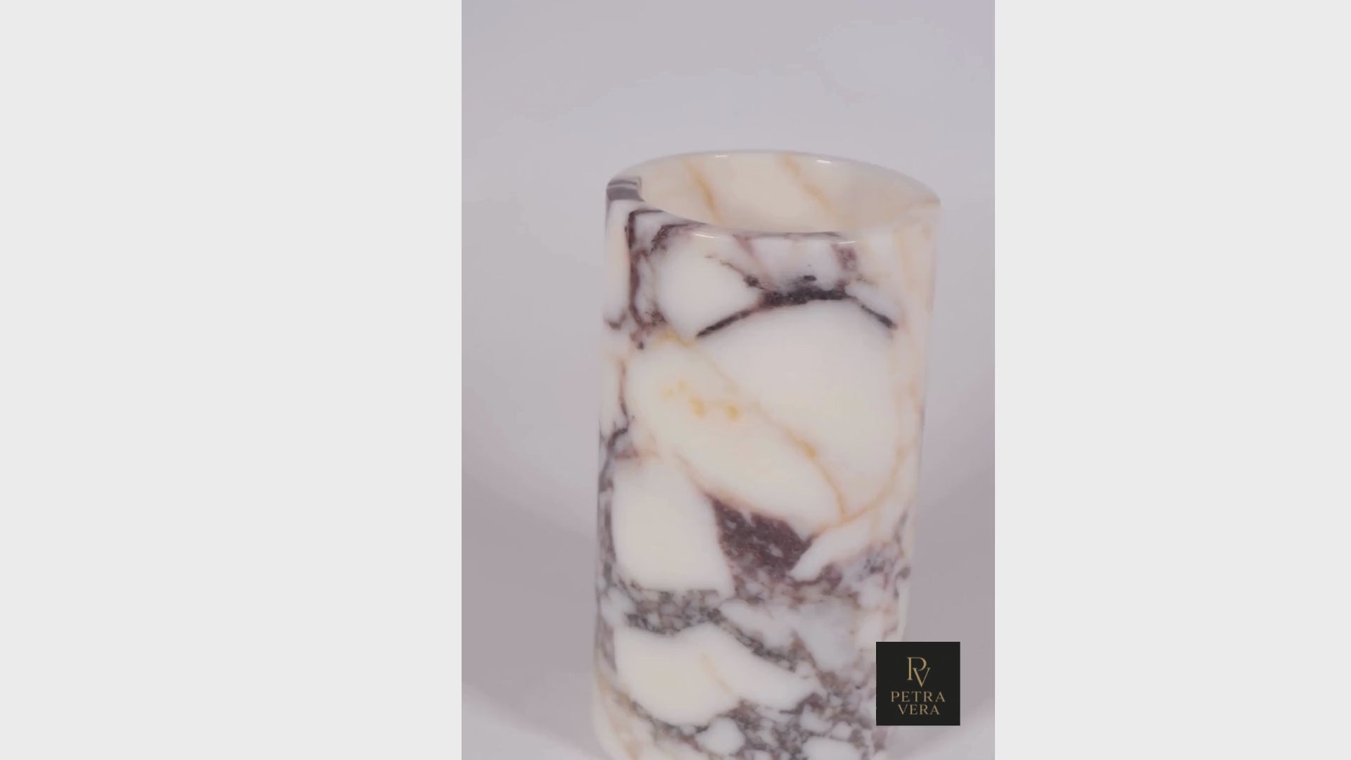 Handmade Calacatta Viola Marble Utensil Crock – premium kitchen accessory by Petra Vera