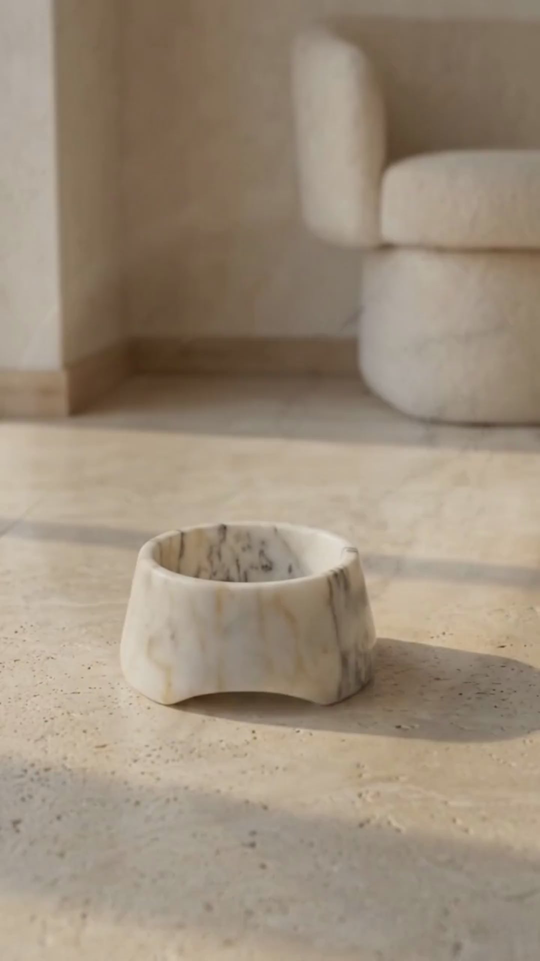 marble pet bowl video heavy natural stone pet feeder

