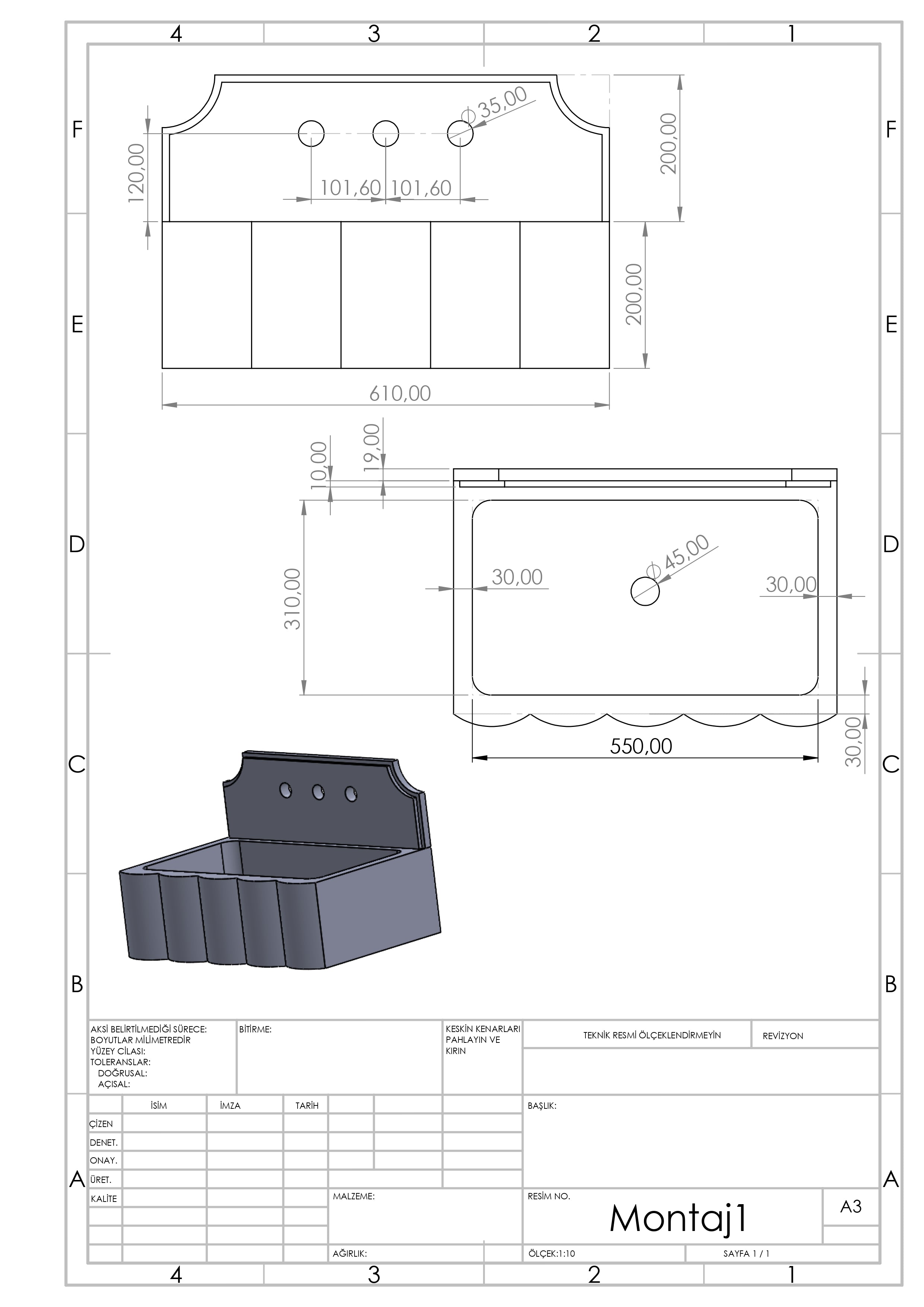 Technical Drawing with Dimensions for Custom Calacatta Viola Marble Wall Mounted Sink

